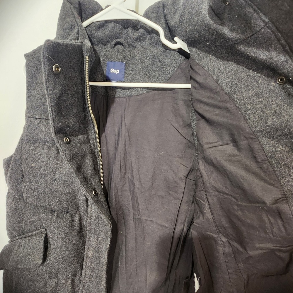 Gap Men's Casual Full Zip Puffer Vest Gray Size L - Picture 3 of 7
